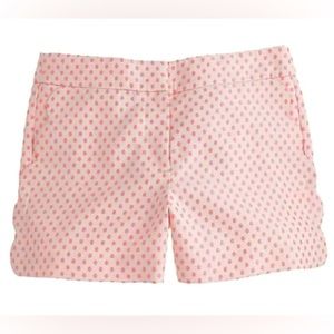 J Crew scallop short in neon polka dot